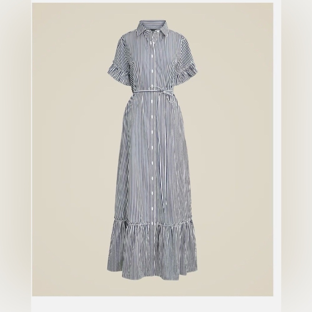 J Crew stripes maxi dress